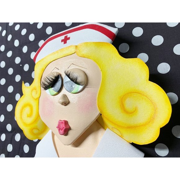 Nurse Payne 3D Wreath‎ Attachment or Wall Hanging Caricature. - Picture 3 of 5